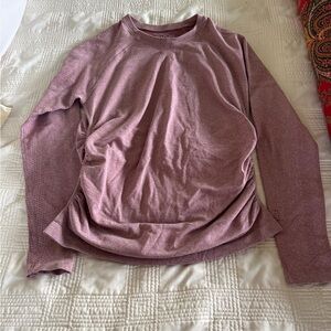 Figs Mauve Long Sleeve Top Maternity